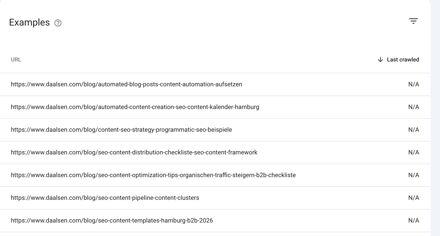 Google Search Console Abdeckung Details und Fehlergründe