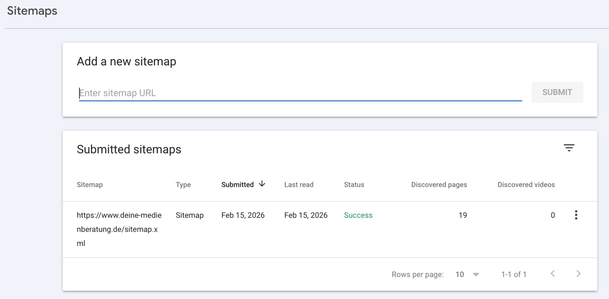 Google Search Console Sitemaps einreichen und verwalten